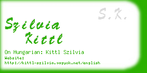 szilvia kittl business card